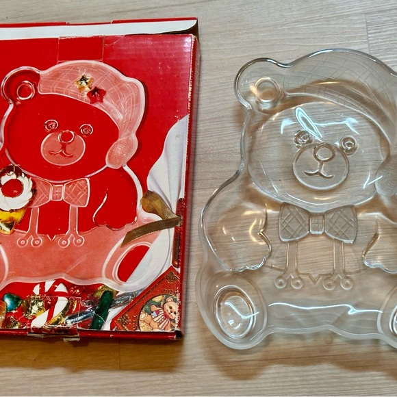 Mikasa Crystal Holiday Bear Platter 11.5” Serving Tray Made in Japan – Cute Deco - Picture 5 of 16